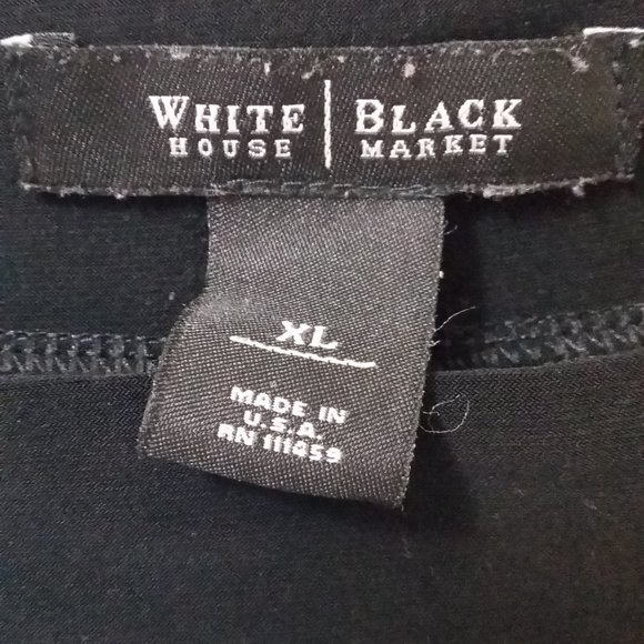 Black print dress with tie band - Picture 3 of 4